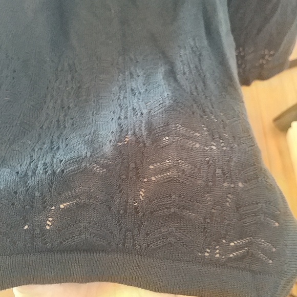 10/$10   Reitmans Blue Knit Cardigan 1X - Picture 4 of 7